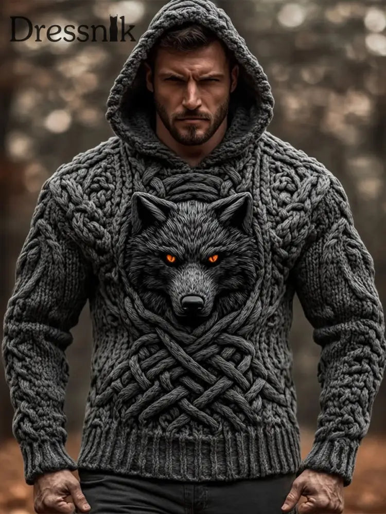 Herren Viking Hoodie Dunkelgrau / S