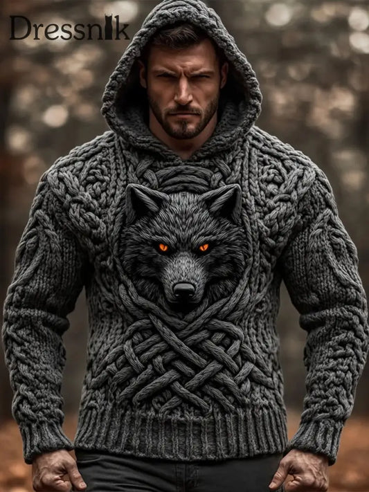 Herren Viking Hoodie Dunkelgrau / S