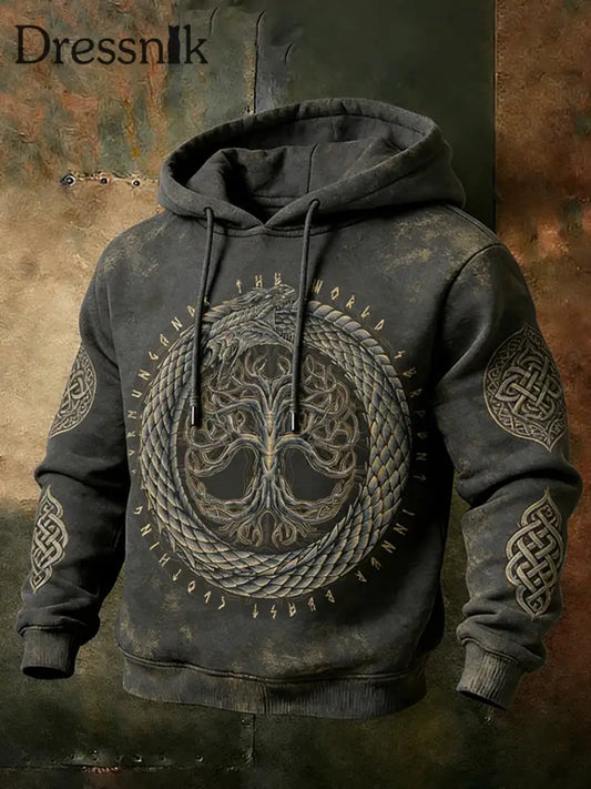 Herren Viking Hoodie Dunkelgrau / S