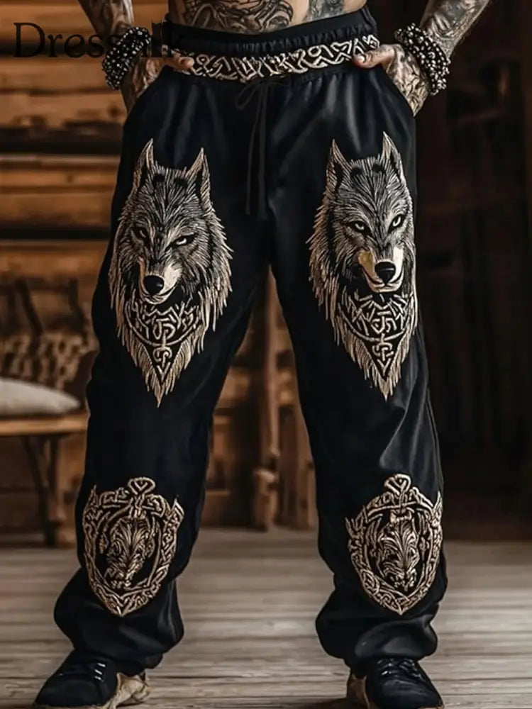 Herren Viking Hosen Schwarz / S