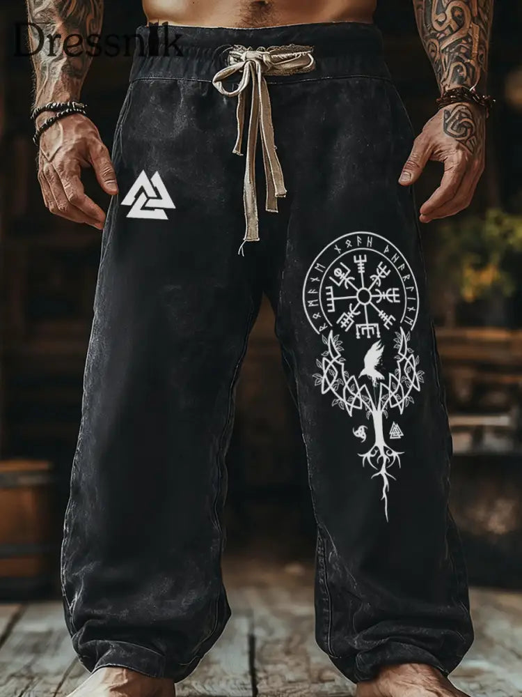 Herren Viking Hosen Schwarz / S