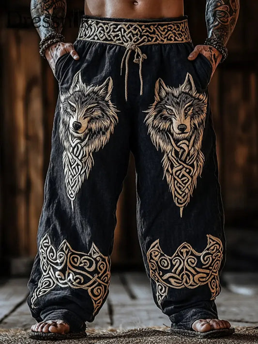 Herren Viking Hosen Schwarz / S