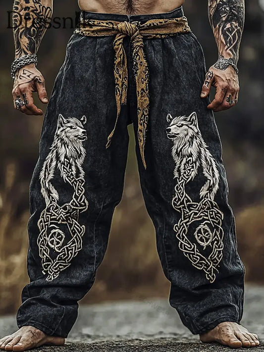 Herren Viking Hosen Schwarz / S