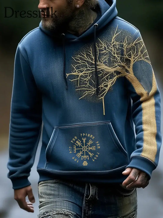 Herren Viking Kapuzen-Sweatshirt blau / S