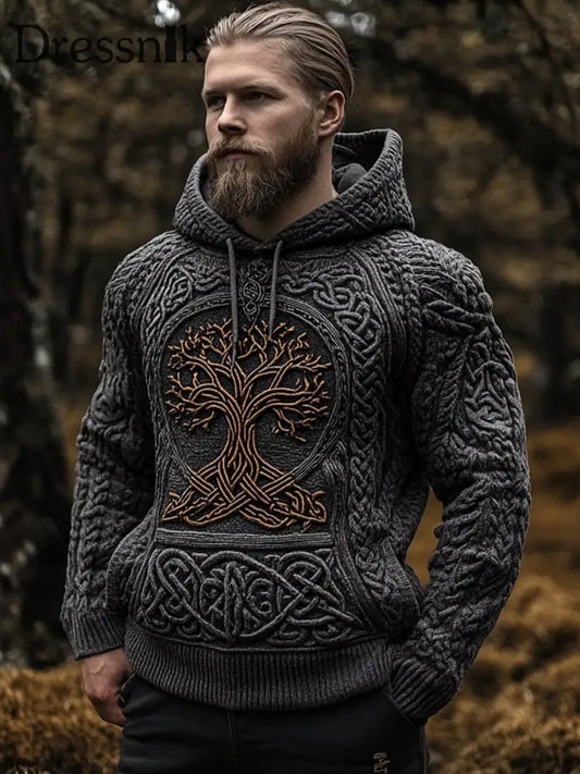 Herren Viking Kapuzen-Sweatshirt Dunkelgrau / S