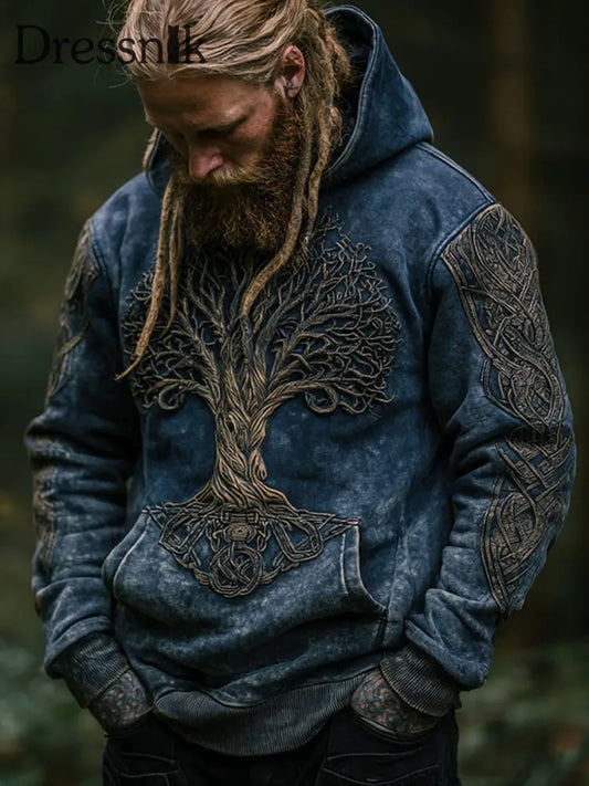 Herren Viking Kapuzen-Sweatshirt Marineblau / S