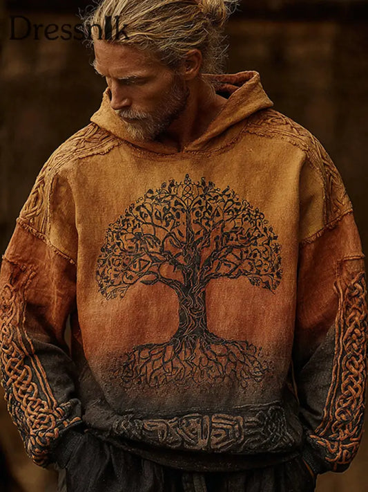 Herren Viking Kapuzen-Sweatshirt Orange / S