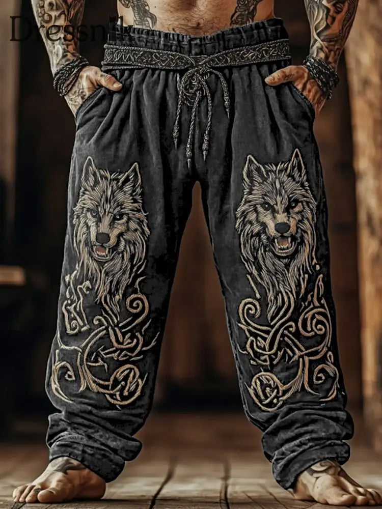 Herren Viking lose Hose Dunkelgrau / S