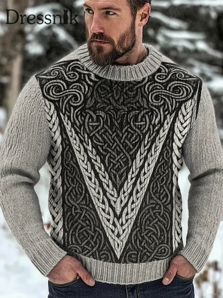 Herren Viking Pullover Hellgrau / S