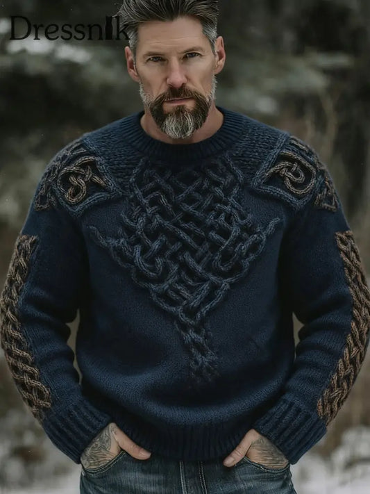 Herren Viking Pullover Marineblau / S