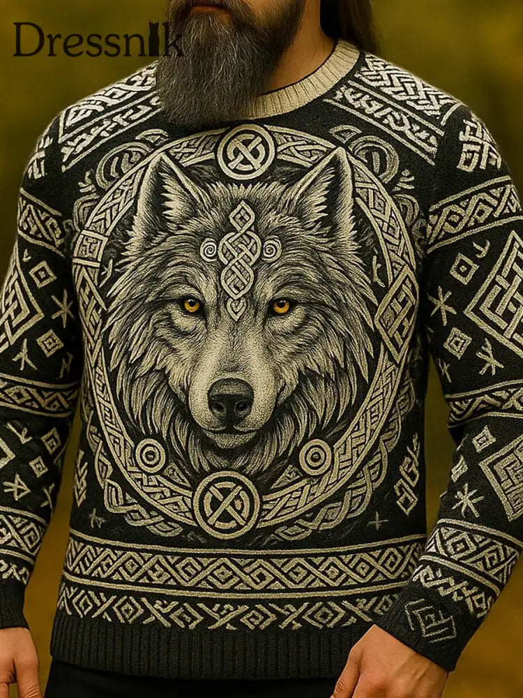 Herren Viking Pullover Schwarz / S