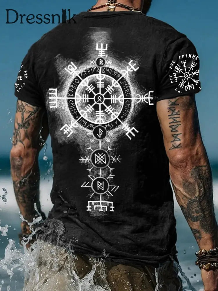 Herren Viking T-Shirts Schwarz / S