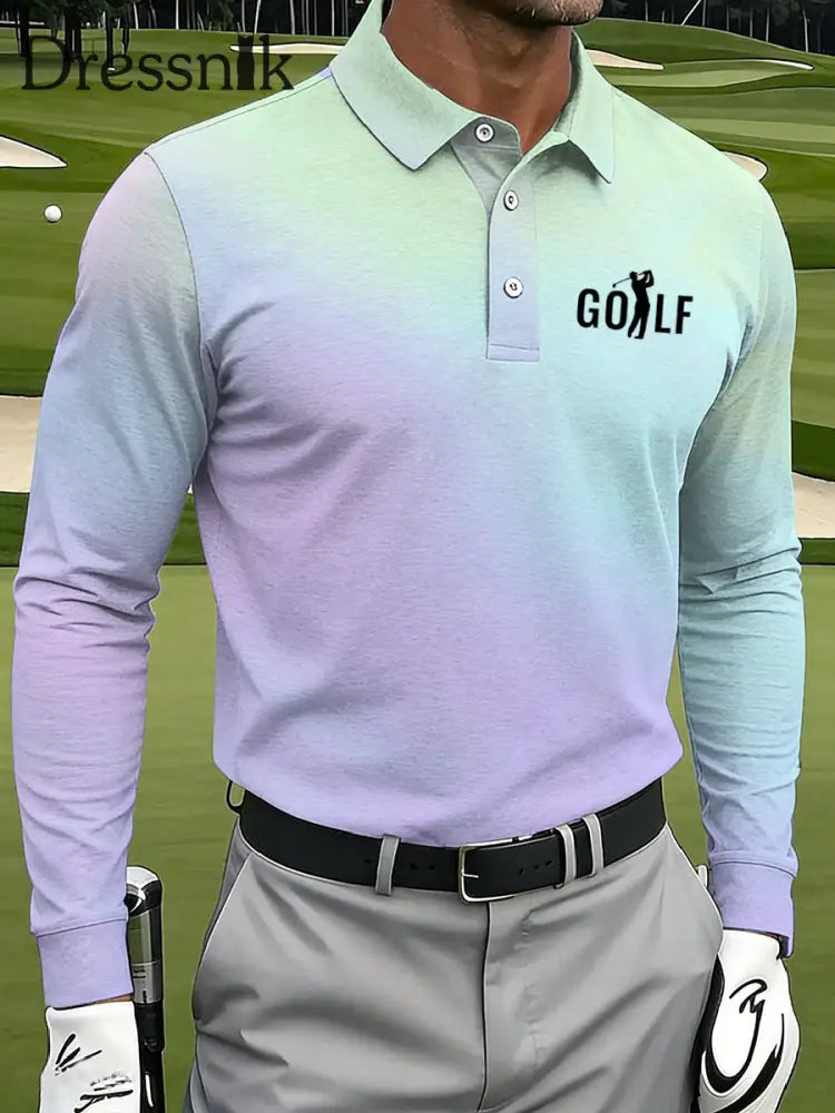 Herren Vintage Business Style bedrucktes lässiges Polos hirt als bild / S