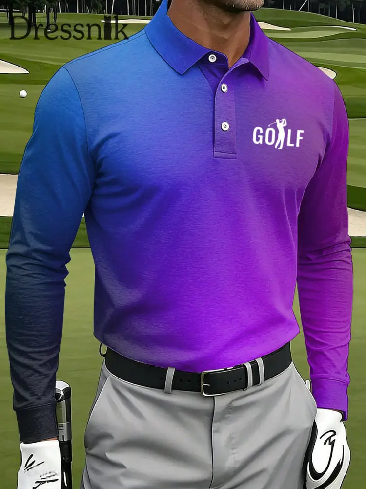 Herren Vintage Business Style bedrucktes lässiges Polos hirt als bild / S