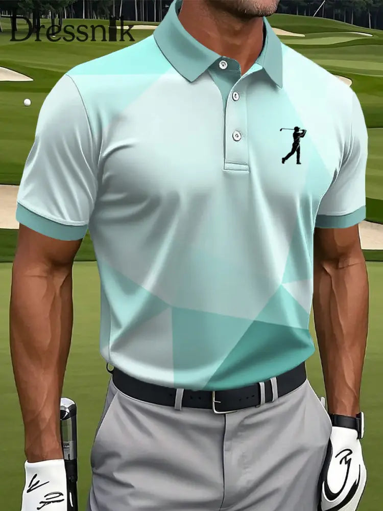 Herren Vintage Business Style bedrucktes lässiges Polos hirt als bild / S