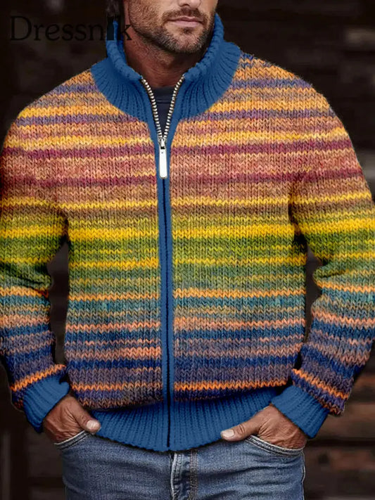 Herren Vintage Gemütliche Strickjacke als bild / S