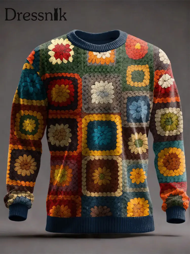 Herren Vintage Geometrische Tops als bild / S