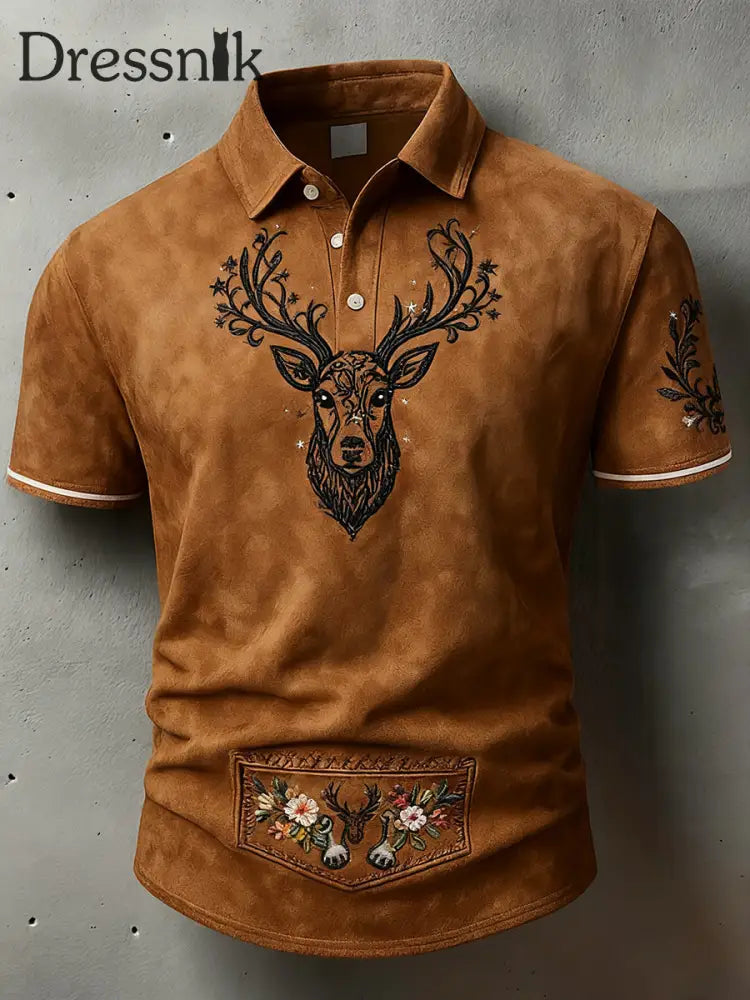 Herren Vintage Holiday Business Casual Polo Shirt A / S