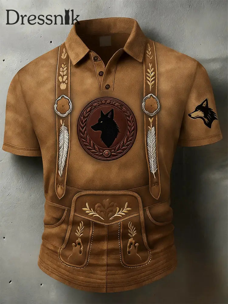 Herren Vintage Holiday Business Casual Polo Shirt A / S