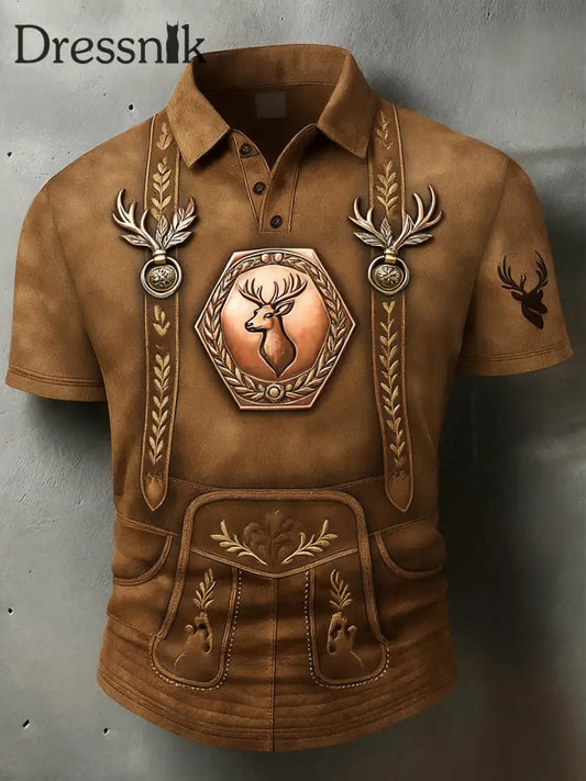 Herren Vintage Holiday Business Casual Polo Shirt A / S