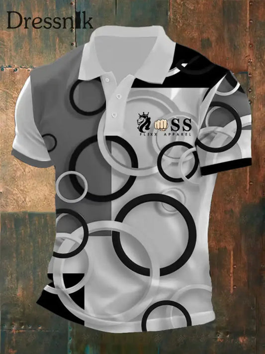 Herren Vintage Schriftzug lässig Polo-Shirt A / S