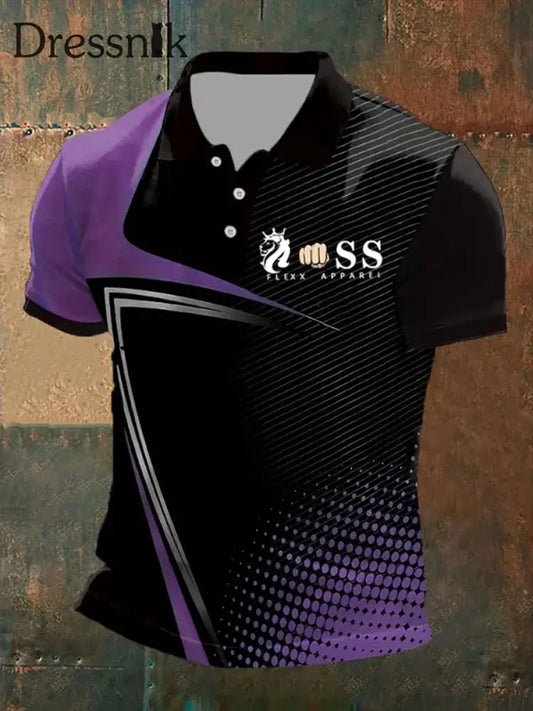 Herren Vintage Schriftzug lässig Polo-Shirt als bild / S