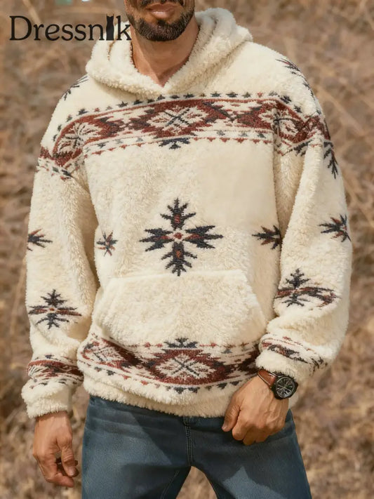 Herren Vintage Western bedruckt Casual Hoodie als bild / S