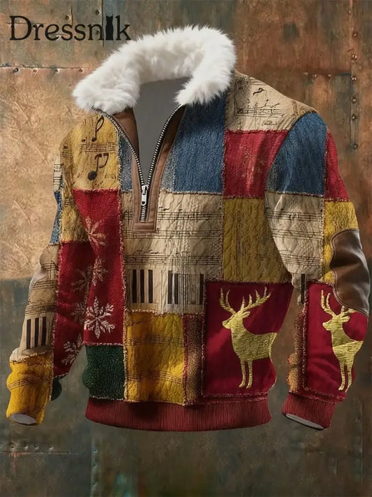 Herren Vintage Western bedrucktes Casual Sweatshirt als bild / S