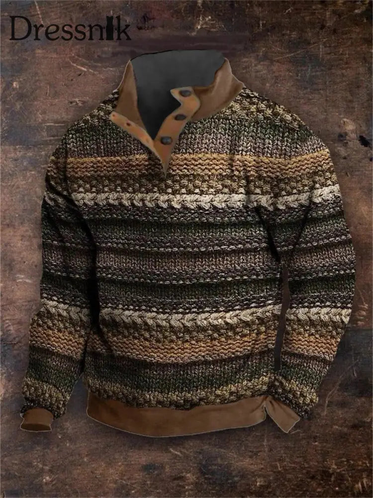 Herren Vintage Western bedrucktes Casual Sweatshirt als bild / S