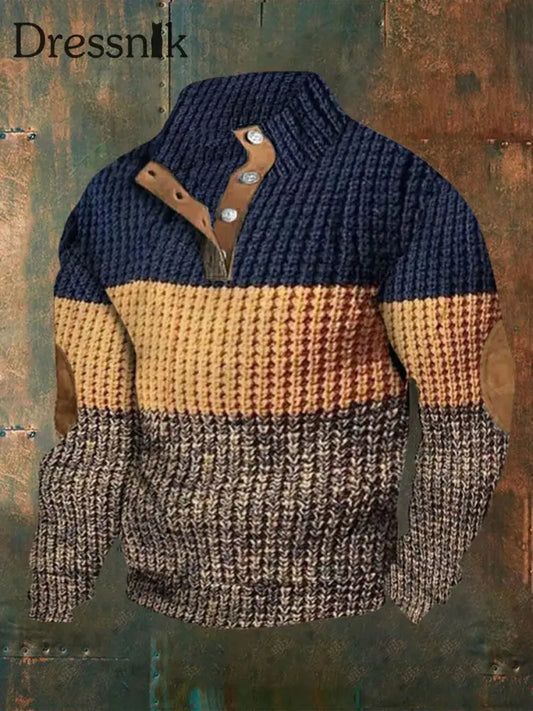 Herren Vintage Western bedrucktes Casual Sweatshirt als bild / S