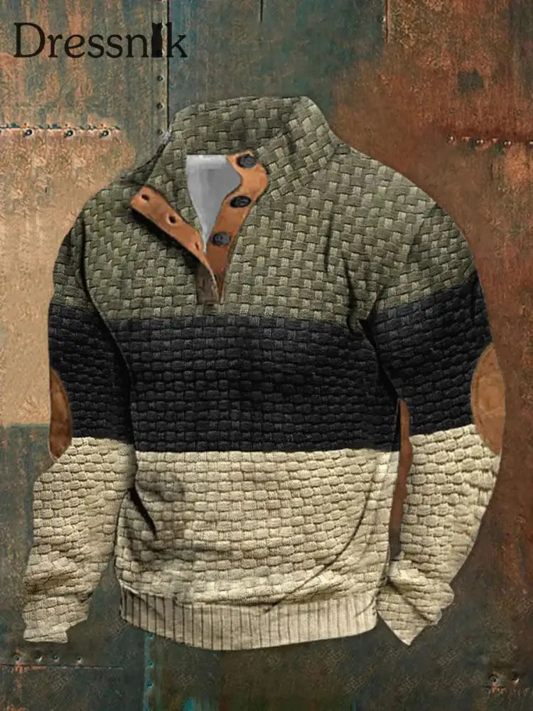 Herren Vintage Western bedrucktes Casual Sweatshirt als bild / S