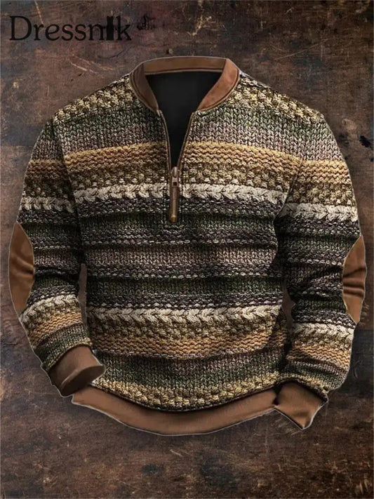 Herren Vintage Western bedrucktes Casual Sweatshirt als bild / S