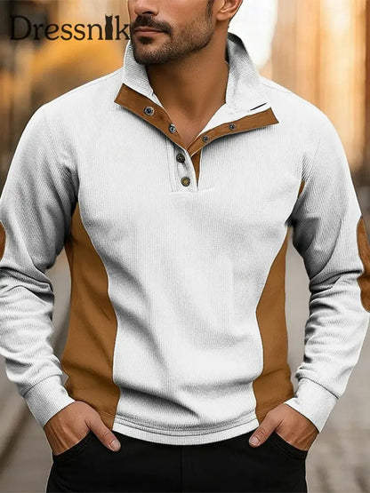 Herren Vintage Western bedrucktes Casual Sweatshirt Weiß / S