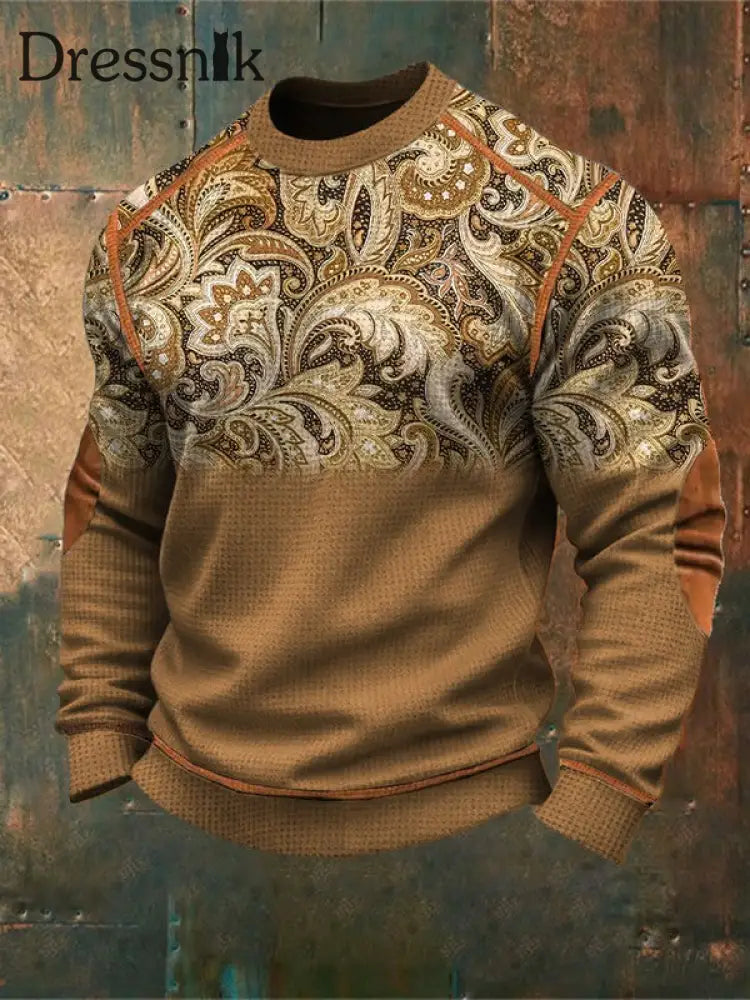 Herren Vintage Western bedrucktes Sweatshirt A / S