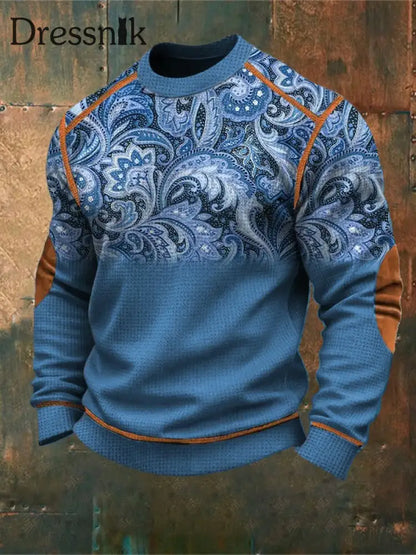 Herren Vintage Western bedrucktes Sweatshirt B / S