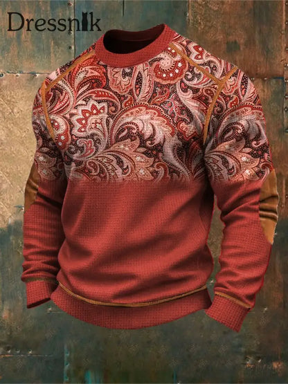 Herren Vintage Western bedrucktes Sweatshirt C / S
