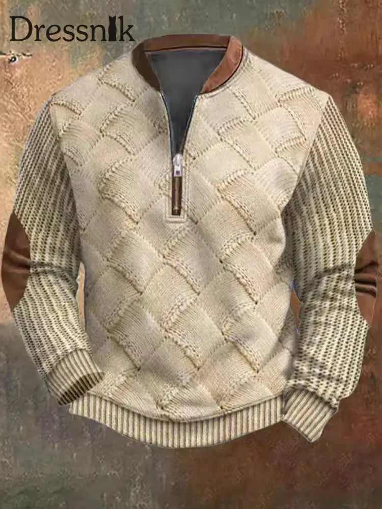 Herren Vintage Western Textured Print Henley Casual V-Ausschnitt Outdoor Dickes Top A / S