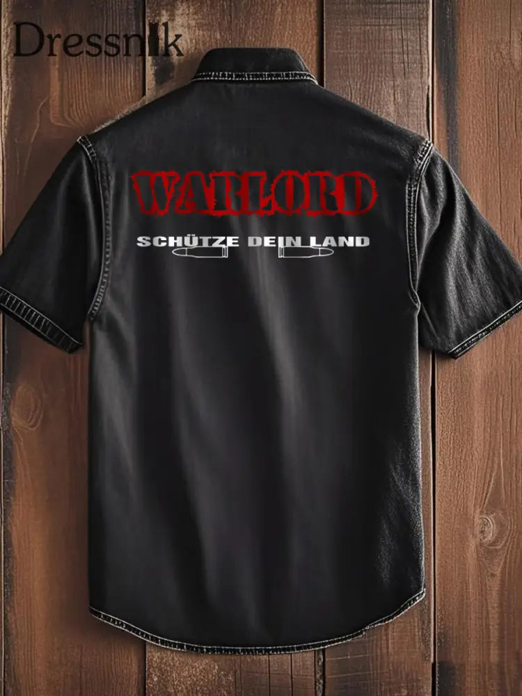 Herren Warlord schütze dein Land bedrucktes Kurzarm-Shirt