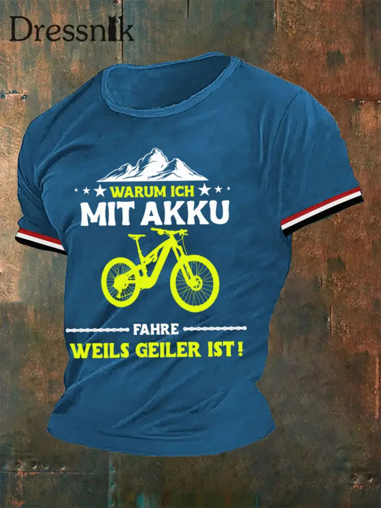 Herren Warum ich AKKU fahre Weils Geiler ist T-Shirt Blau / S