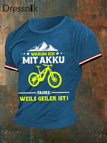 Herren Warum ich AKKU fahre Weils Geiler ist T-Shirt Blau / S