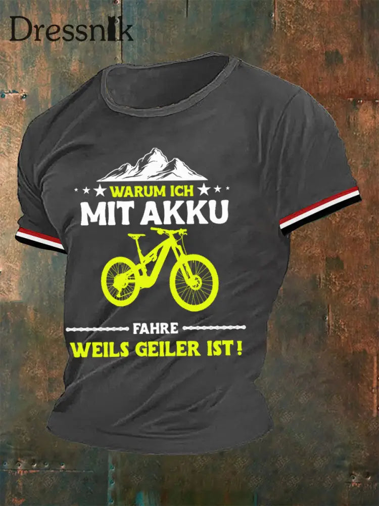Herren Warum ich AKKU fahre Weils Geiler ist T-Shirt Grau / S