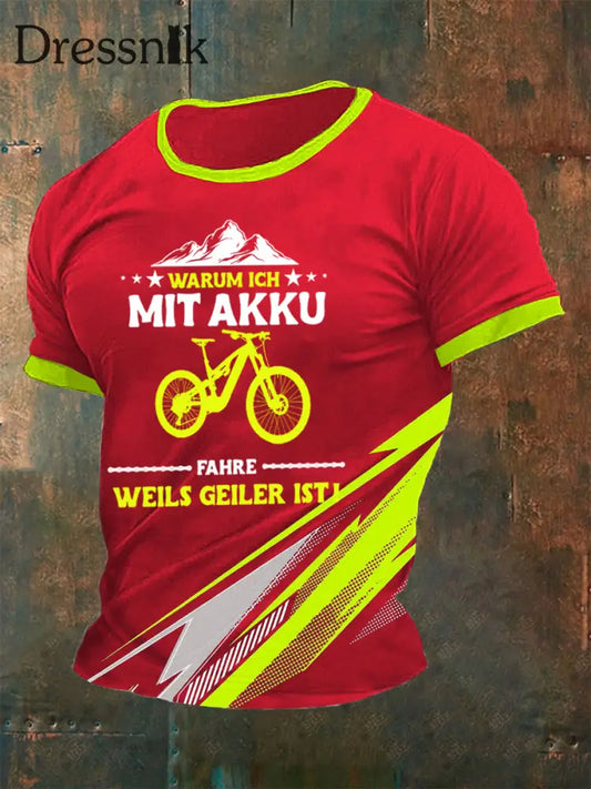 Herren Warum ich AKKU fahre Weils Geiler ist T-Shirt Rot / S