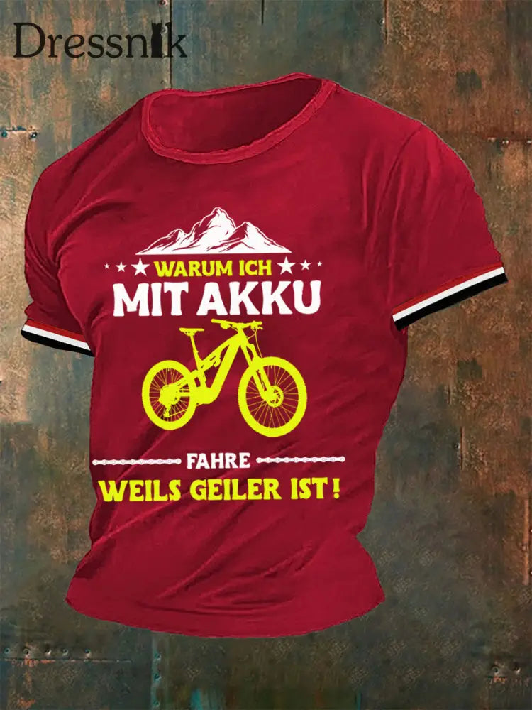 Herren Warum ich AKKU fahre Weils Geiler ist T-Shirt Rot / S