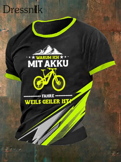 Herren Warum ich AKKU fahre Weils Geiler ist T-Shirt Schwarz / S
