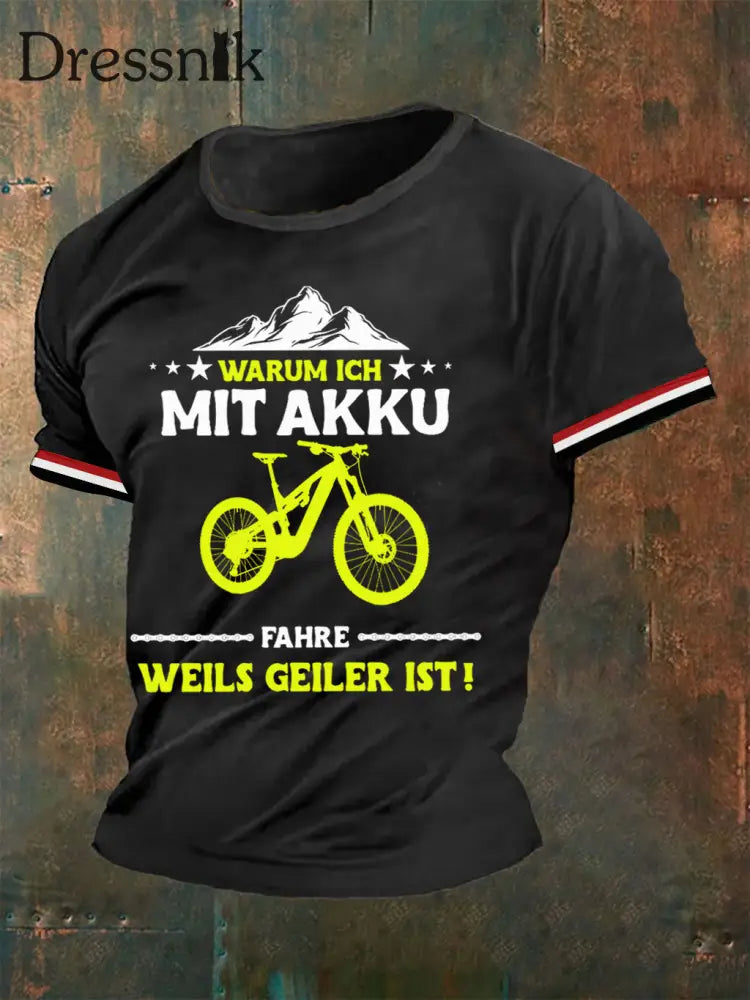 Herren Warum ich AKKU fahre Weils Geiler ist T-Shirt Schwarz / S