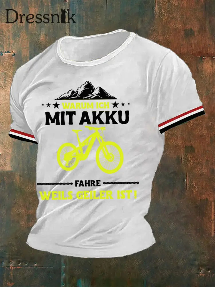Herren Warum ich AKKU fahre Weils Geiler ist T-Shirt Weiß / S