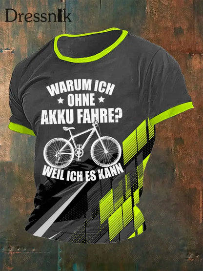 Herren Warum Ich Ohne Akku Fahre Weil Ich Es Kann T-Shirt Grau / S