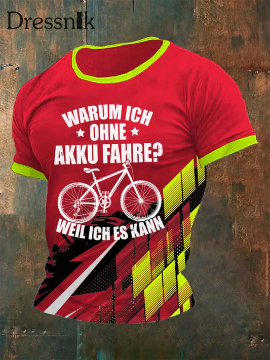 Herren Warum Ich Ohne Akku Fahre Weil Ich Es Kann T-Shirt Rot / S