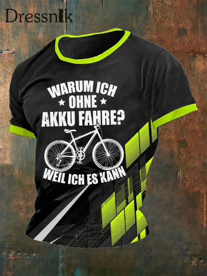 Herren Warum Ich Ohne Akku Fahre Weil Ich Es Kann T-Shirt Schwarz / S