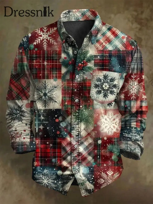Herren Weihnachts geschäft Kunst Bedrucktes Hemd als bild / S